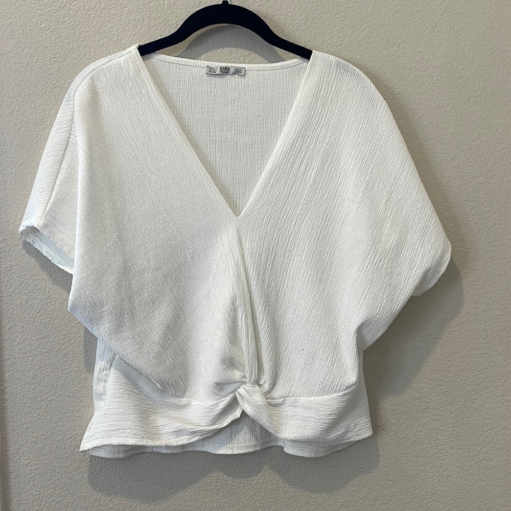Zara white blouse, size M